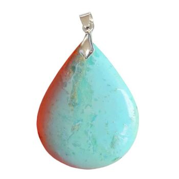 Pendentifs Opale Bleue Goutte (Couleur proche du Larimar)