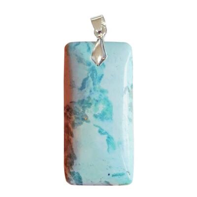 Fine Rectangle Blue Opal Pendants