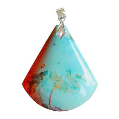 Pendentifs Opale Bleue Triangle (Couleur proche du Larimar)