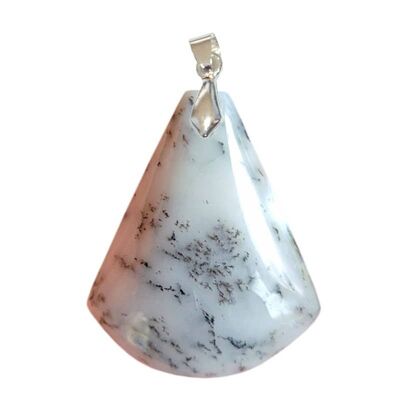 Dendritic Opal (Merlinite) Triangle Pendants
