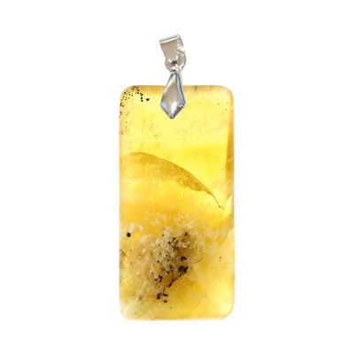 Pendentifs Opale Dendritique Jaune (Merlinite) Rectangle Fin