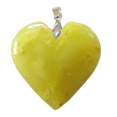 Heart Green Opal Pendants