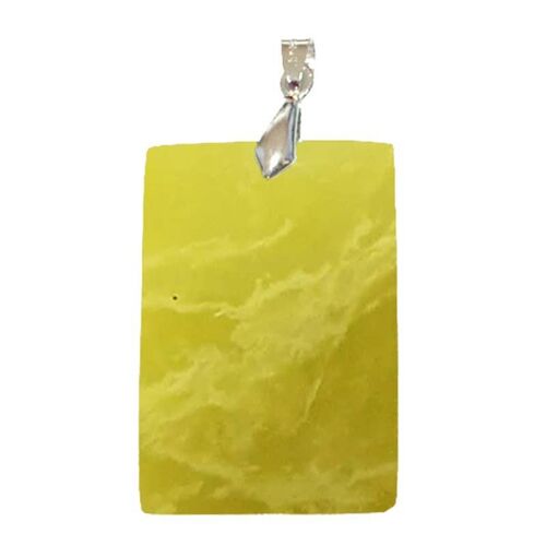 Pendentifs Opale Verte Rectangle