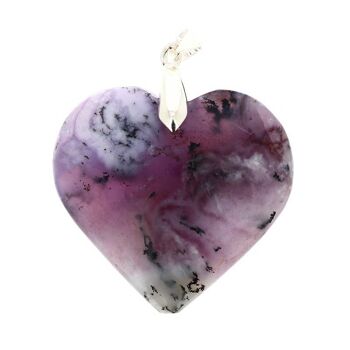 Pendentifs Opale Violette Cœur