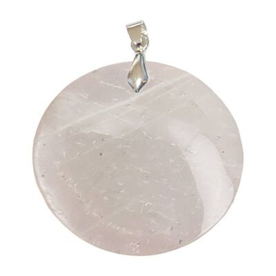 Pearly White Moonstone Round Pendants
