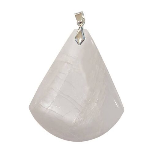 Pendentifs Pierre de Lune Blanche Nacrée Triangle