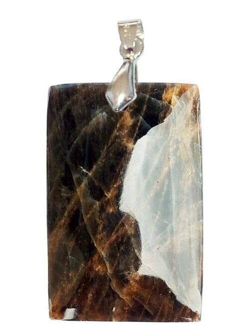 Pendentifs Pierre de Lune Noire Rectangle