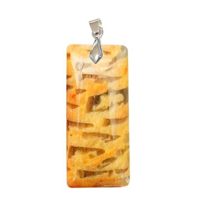 Fine Rectangle Peach Moonstone Pendants