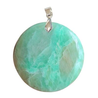 Pendentifs Pierre de Lune Verte Rond (Garniérite)