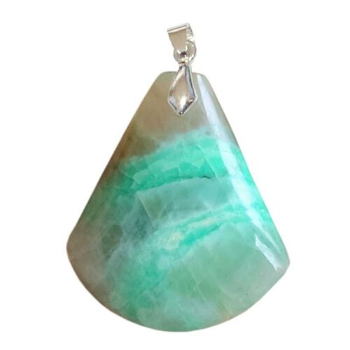 Pendentifs Pierre de Lune Verte Triangle (Garniérite)