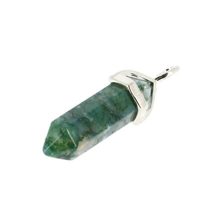 Moss Agate Point Pendants