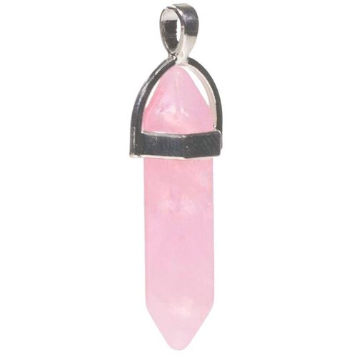 Pendentifs Pointe Quartz Rose Clair