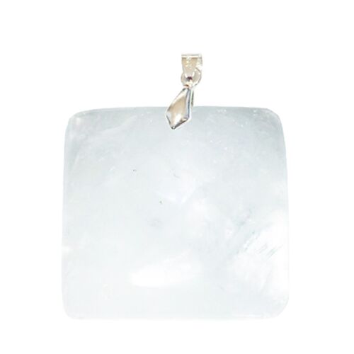 Pendentifs Quartz Blanc Carré