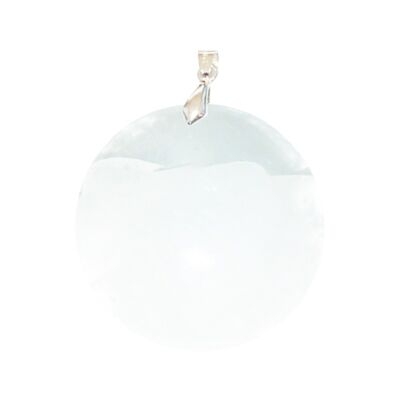 Pendentifs Quartz Blanc Rond