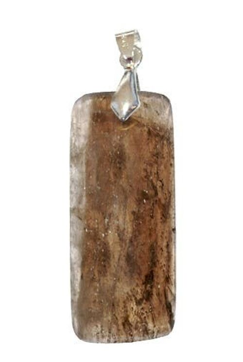 Pendentifs Quartz Fumé Rectangle Fin