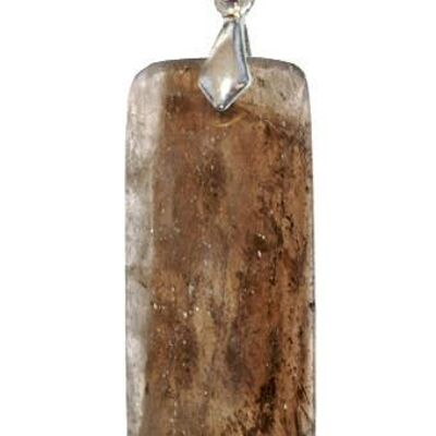 Thin Rectangle Smoky Quartz Pendants