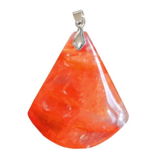 Pendentifs Quartz Hématoïde Orangé Triangle