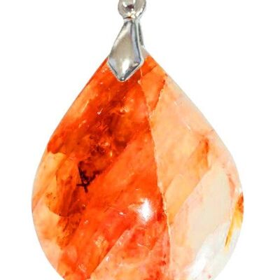 Pendentifs Quartz Hématoïde Rouge Goutte