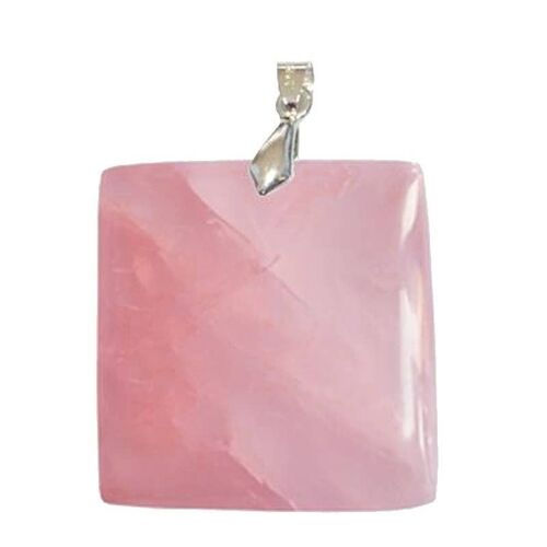 Pendentifs Quartz Rose Carré