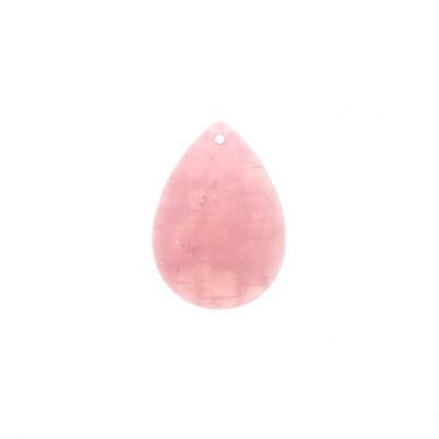 Pendentifs Quartz Rose Goutte 18 x 25 mm