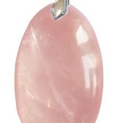 Pendentifs Quartz Rose Ovale