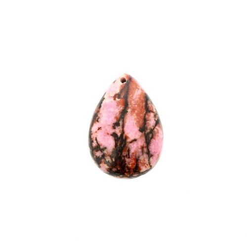 Pendentifs Rhodonite de Madagascar Goutte 18 x 25 mm