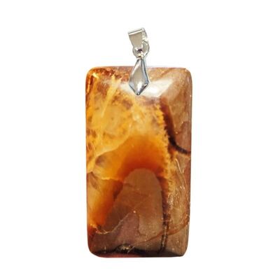Septaria Red Thin Rectangle Pendants