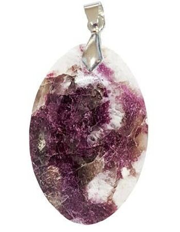 Pendentifs Tourmaline Rose Ovale