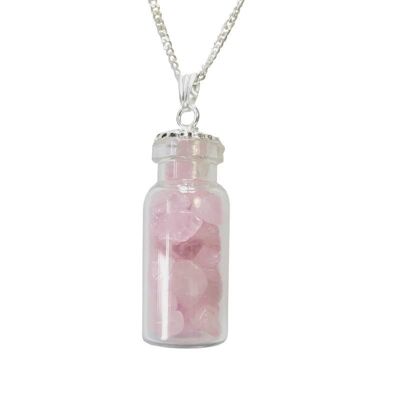 Rose Quartz Small Bottle Necklaces
