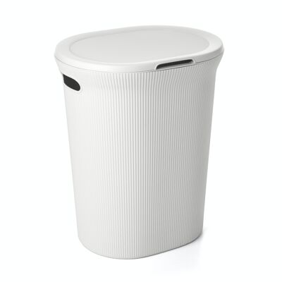 40L WHITE LAUNDRY BASKET