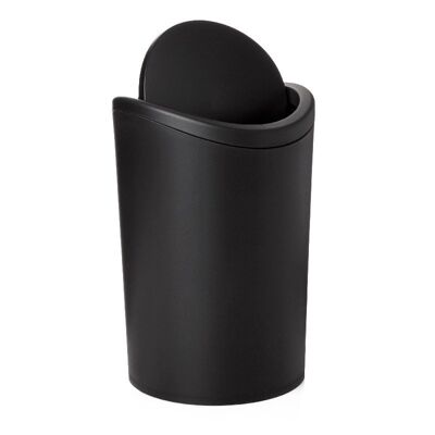 CUBO BAÑO BASCULANTE 6L NEGRO