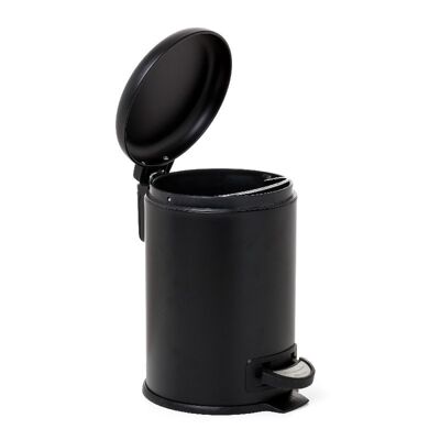 CUBO BAÑO CON PEDAL 3L NORDIC NEGRO