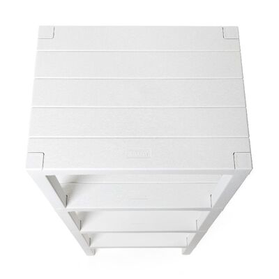 ÉTAGÈRE RECTANGULAIRE LOMBOK 4 HAUTEURS BLANC