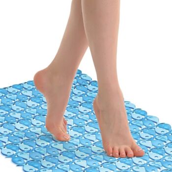 TAPIS DE BAIN ANTIDÉRAPANT 97x36 PISCIS BLEU 1