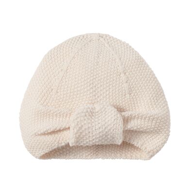 Baby Turban Mütze Natur 6-12 Monate