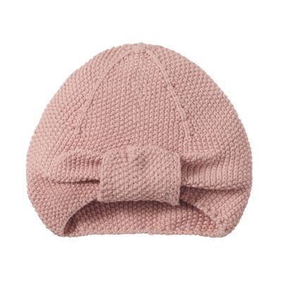 Cappello turbante bambino rosa antico 3-6 mesi
