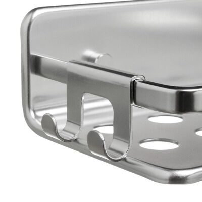 MOON STAINLESS STEEL RECTANGULAR SHOWER SHELF 20x10x5.5 cm