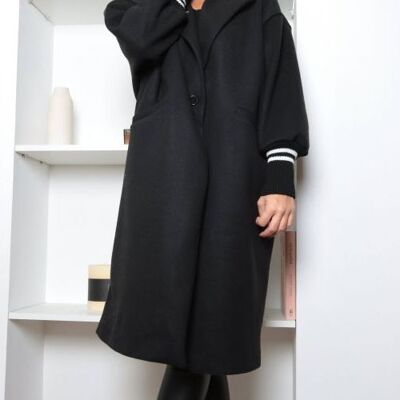 Long coat with tight sleeves - Sky