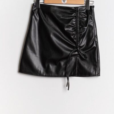 Faux leather skirt