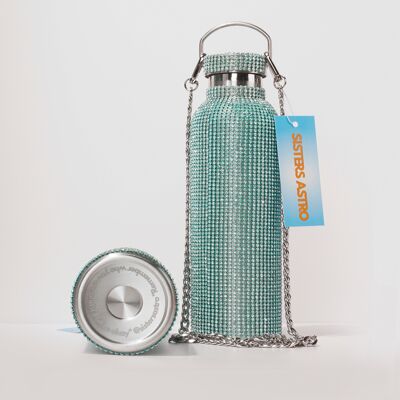 SISTERS ASTRO STRASS BOTTLE XL “MAGIC CHILD” BLUE