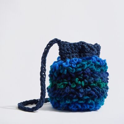 “Elise boucle” phone pouch blue