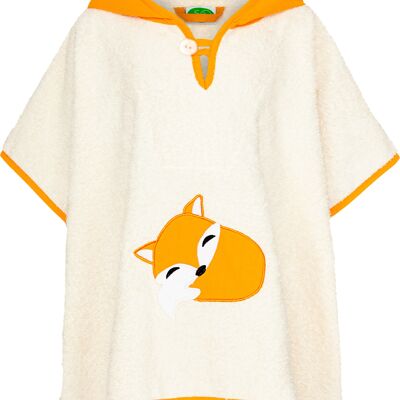 Bathing poncho baby fox made of 100% cotton, 55 x 70 cm