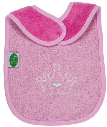 Bavoir enfant Princess, rose 2