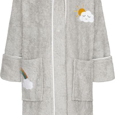 Peignoir enfant nuage, gris