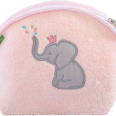 Neceser elefante, rosa, tamaño 20 x 13 cm