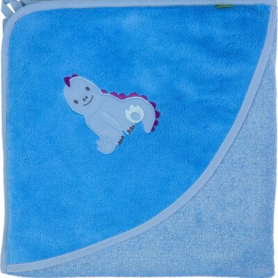 Hooded towel baby with dinosaur, 100 x 100 cm