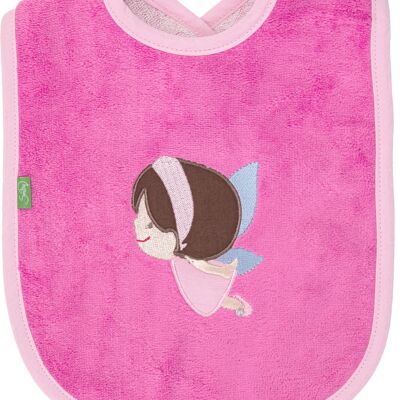 Children's bib with fairy/elf, 24 x 24 cm