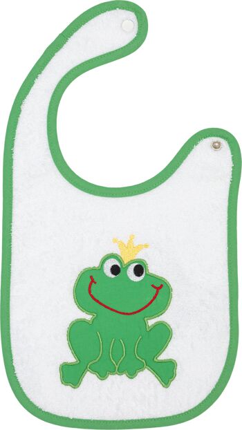 Bavoir enfant Grenouille, vert, 24 x 24 cm 3