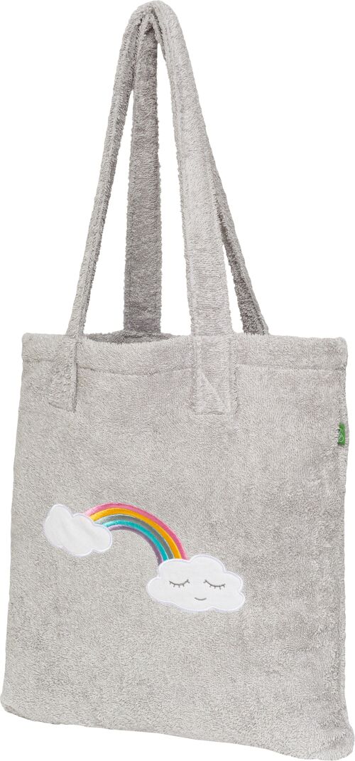 Tote Bag, Badetasche mit Wolke Regenbogen, 40 x 38 cm