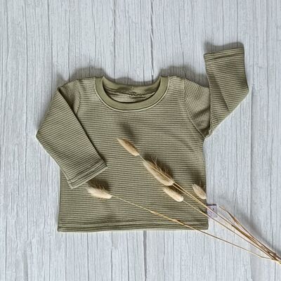 Longsleeve Waffle Jersey Olive Green